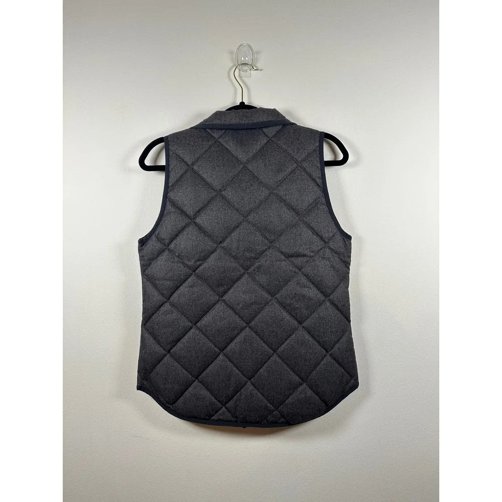 J. Crew Women's Down filled Grey‎ Quilted Puffer Vest Size XS